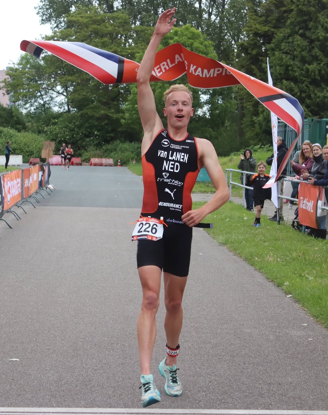 Niels van Lanen tijdens een internationale wedstrijd
